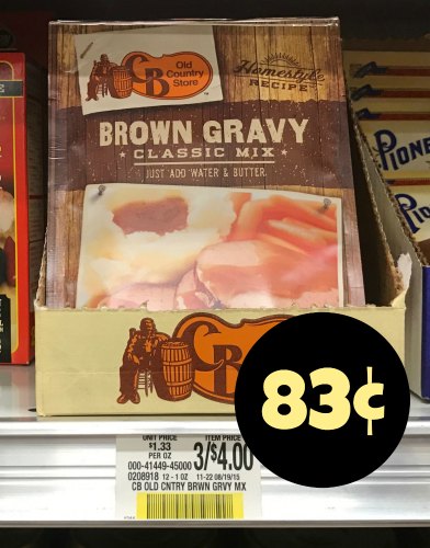 Cracker Barrel Old Country Store Gravy Mix - Just 83¢ At Publix