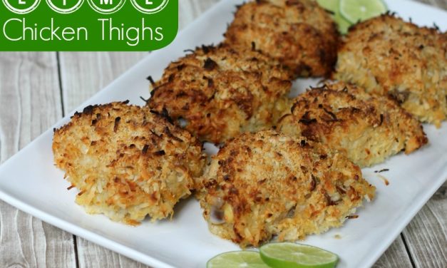 Coconut Crusted Lime Chicken Thighs