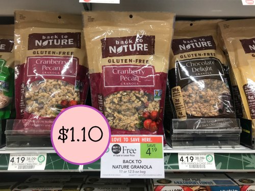 Back To Nature Granola Just 1 10 At Publix