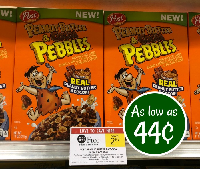 Post Peanut Butter Cocoa Pebbles Cereal As Low As 44 At Publix