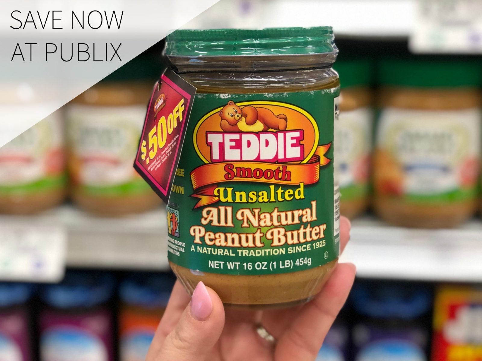 Natural Smooth Peanut Butter - Teddie Natural Peanut Butter