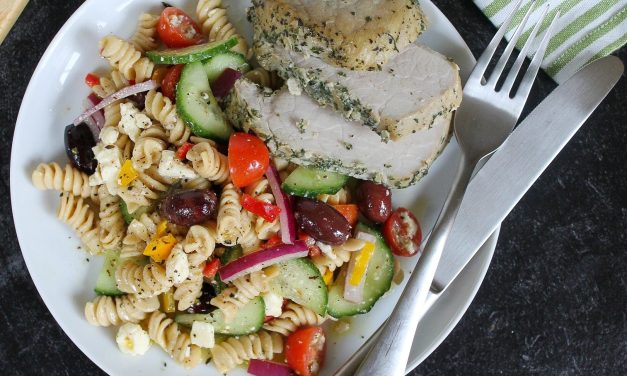 Greek Pasta Salad With Pork Tenderloin – Super Meal To Go With The Sales At Publix