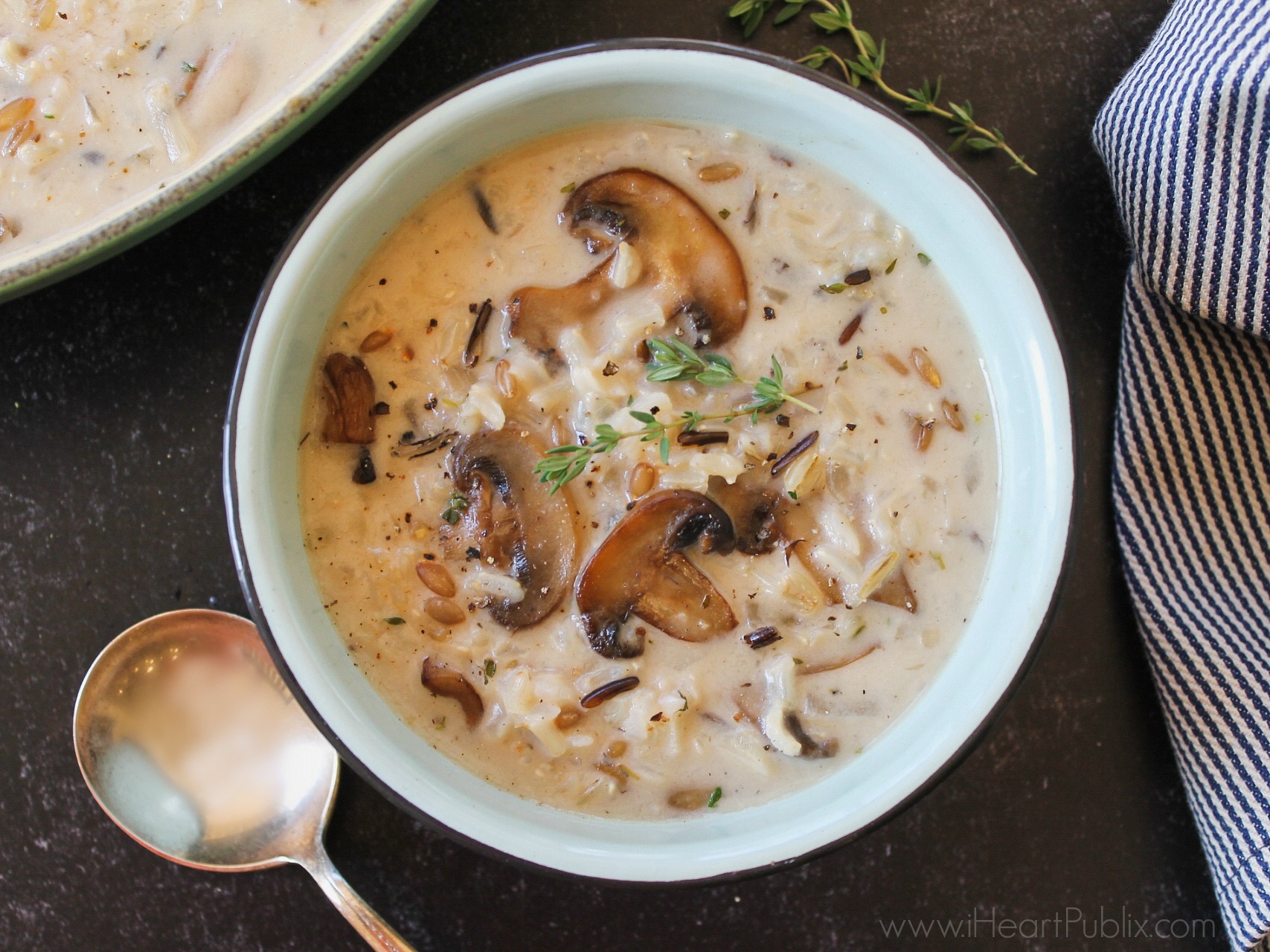 Mushroom Soup With Brown Wild Rice