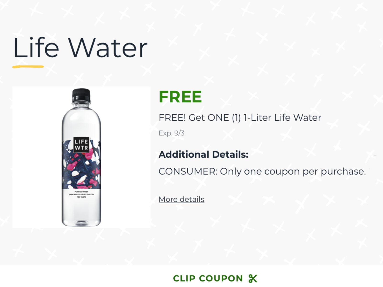 Free Life Water At Publix