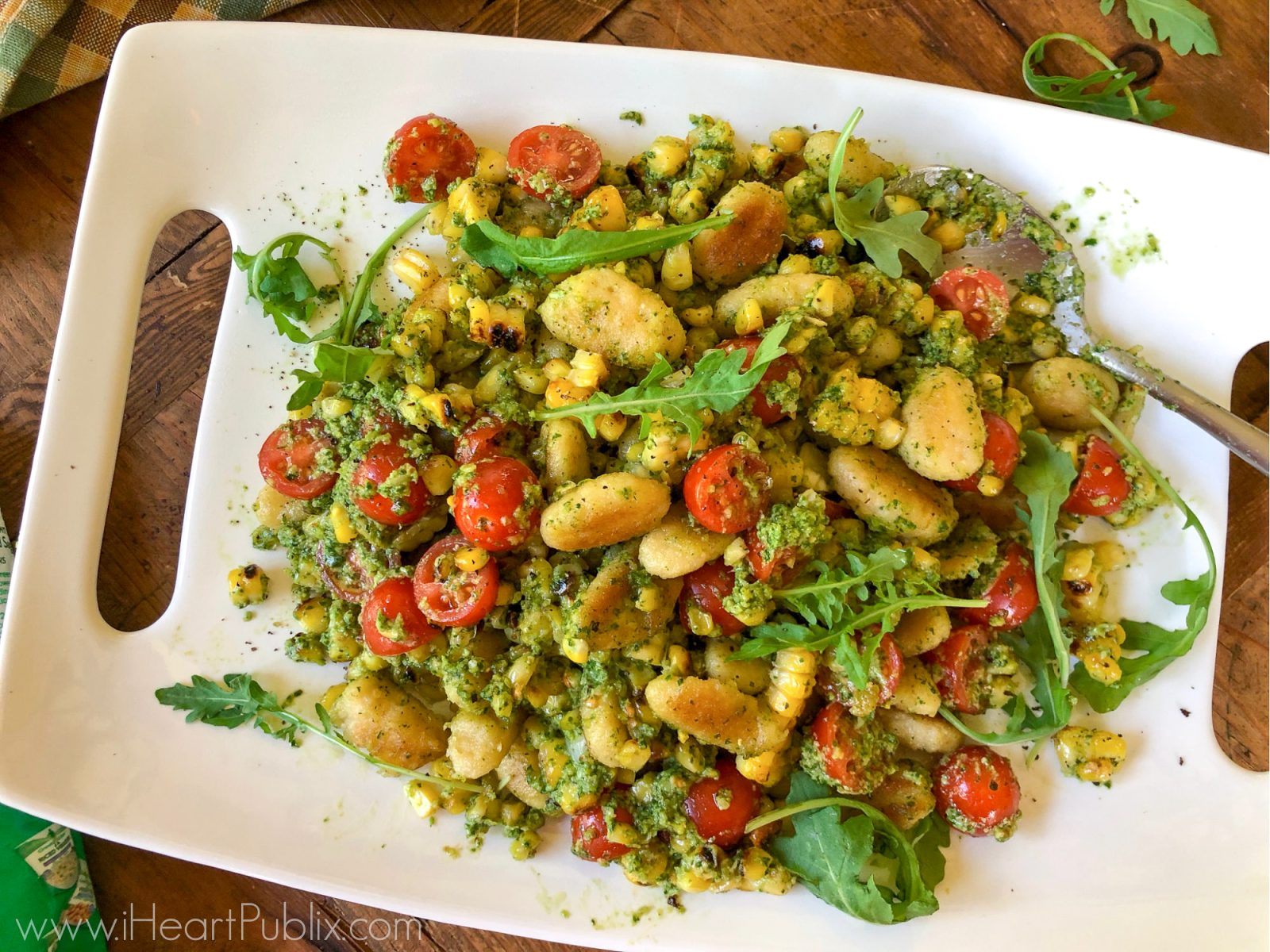 Cauliflower Gnocchi with Basil Pesto & Blistered Tomatoes