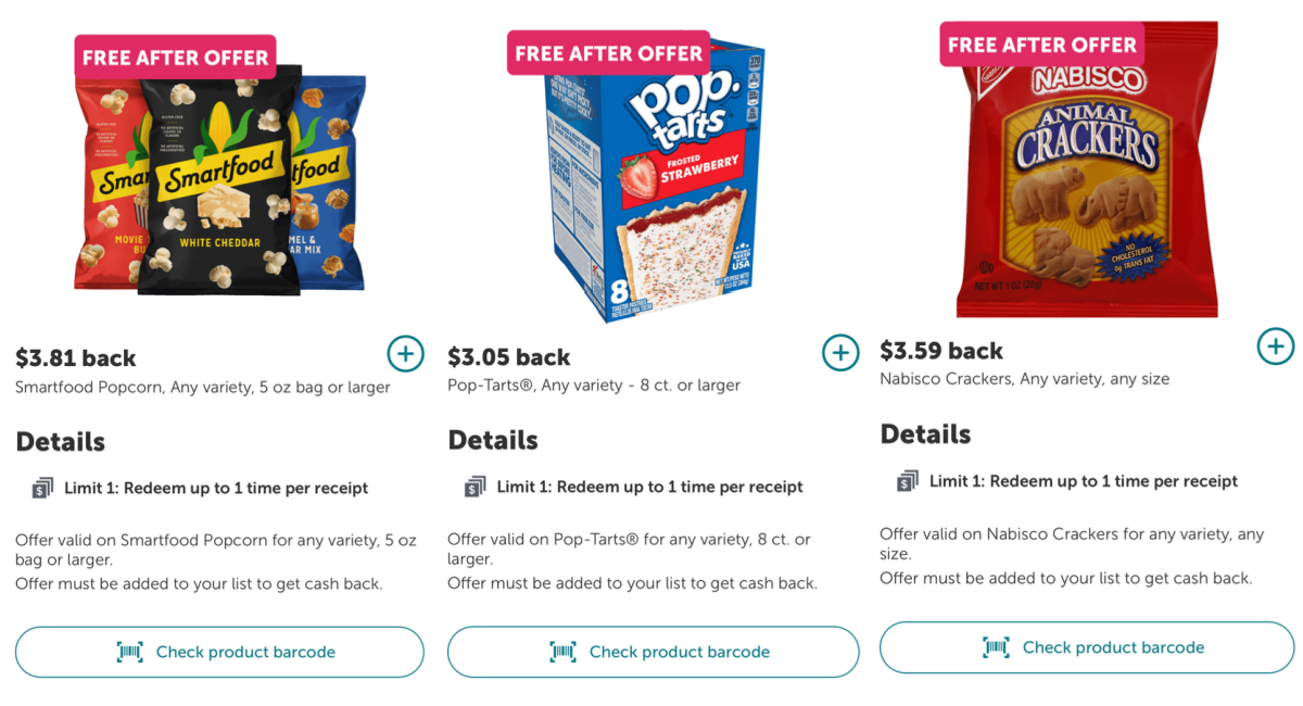 Free/Cheap Nabisco Crackers, Pop-Tarts & Smartfood Popcorn on I Heart Publix