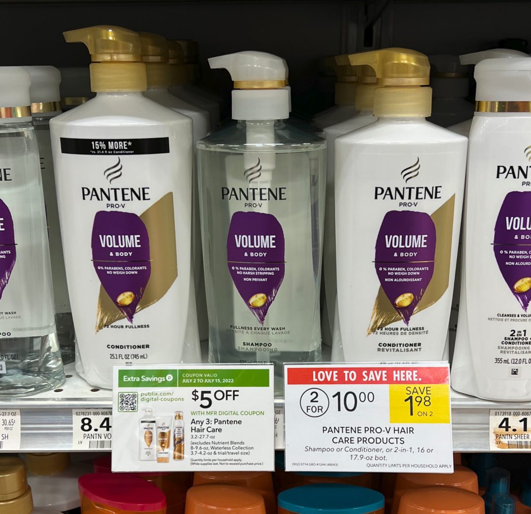 Get The Bigger Bottles Of Pantene As Low As 167 At Publix Regular Price 599 Ends 716 5375