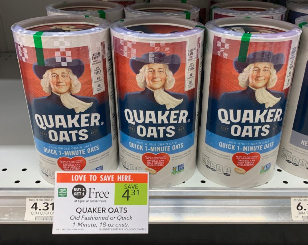 Quaker Oats As Low As $1.66 Per Canister At Publix - iHeartPublix