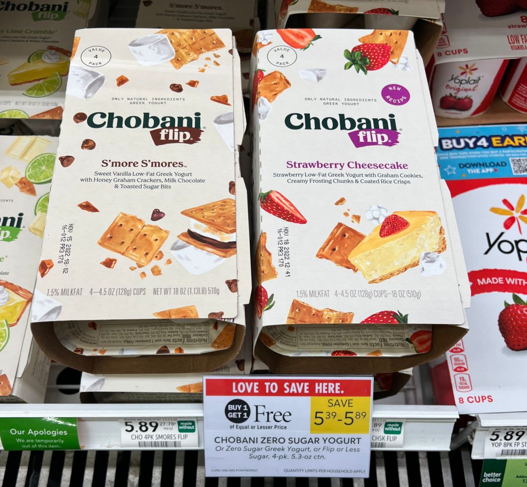 Chobani Flip Yogurt 4-Packs Just $1.45 At Publix - iHeartPublix