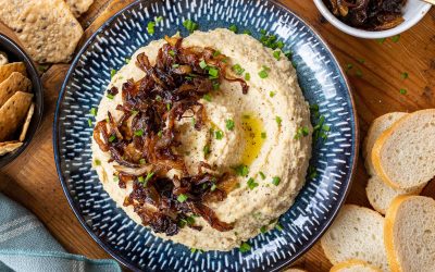 Caramelized Onion Hummus – Tasty Dip Made With NEW Knorr Zero Salt Bouillon