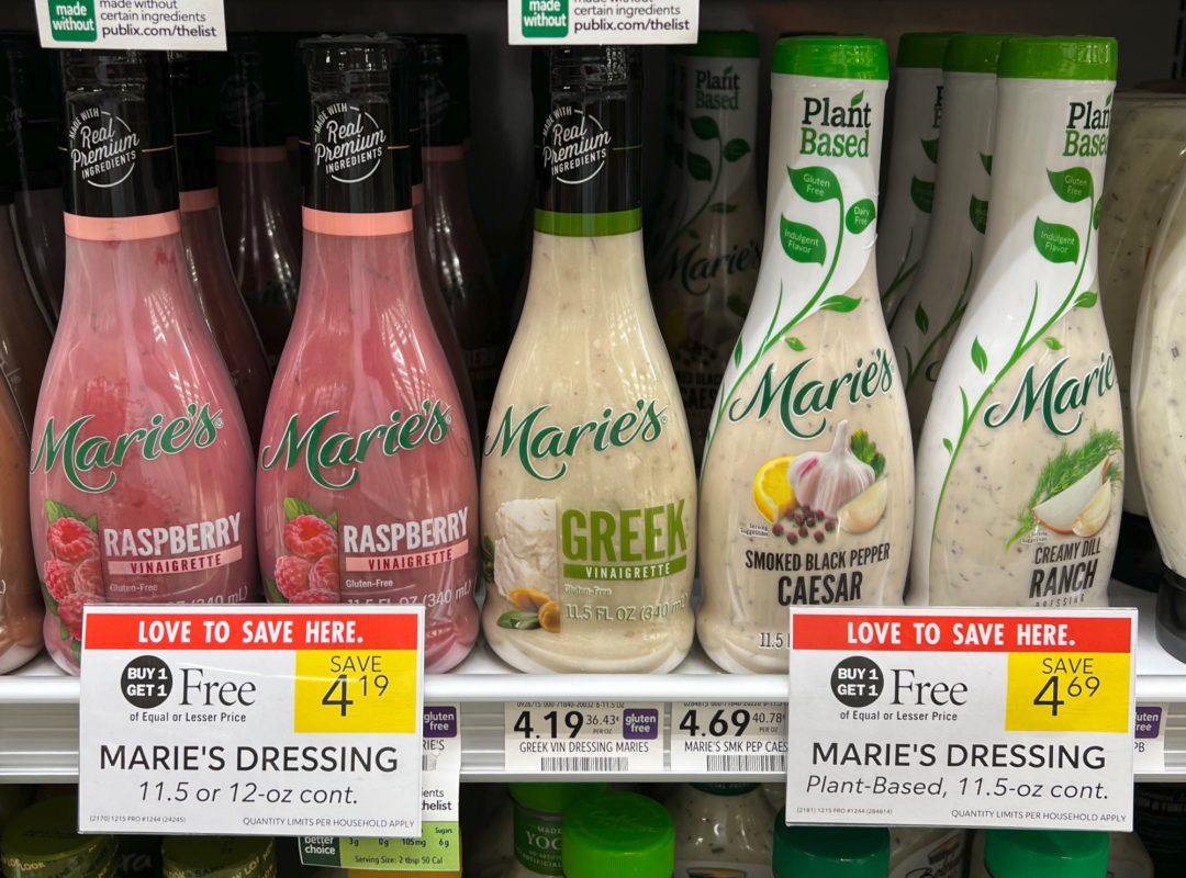 Get A Bottle Of Marie’s Plant-Based Dressing As Low As 35¢ At Publix ...