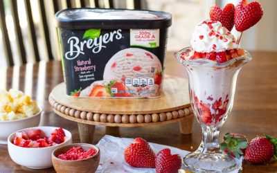 Get BOGO Breyers & Treat Your Sweetheart To A Strawberry Shortcake Ice Cream Sundae