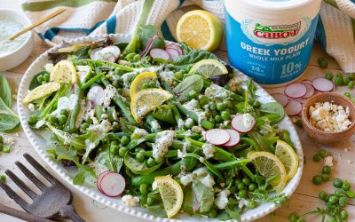 Save $1 On Cabot Greek Yogurt – Perfect Timing For My Green Goddess Spring Pea & Asparagus Salad!