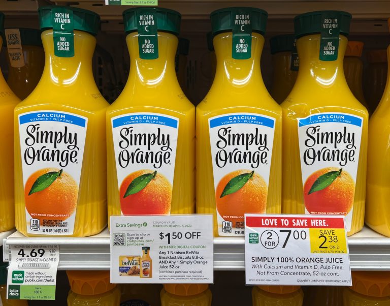 Simply Orange Juice As Low As $2 At Publix – Deal Ends Soon! - iHeartPublix