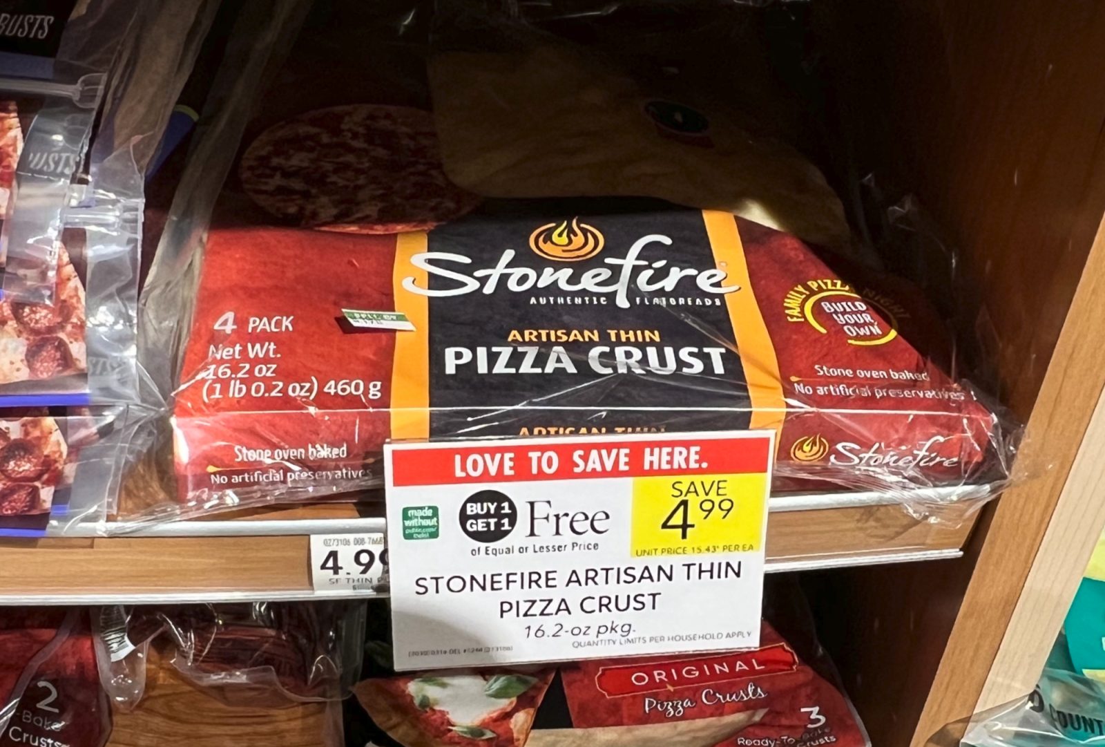 Stonefire Artisan Pizza Crust Just $1.50 At Publix - iHeartPublix