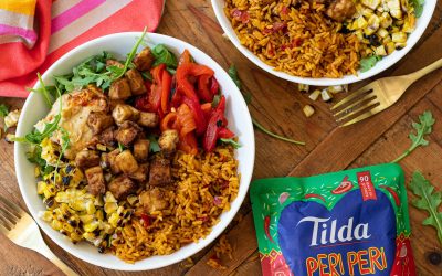 Make A Delicious Peri Peri Rice Bowl With Crispy Tofu – Quick & Easy Thanks To Tilda® Ready to Heat Rice