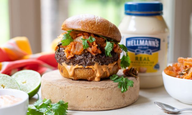 Kick Up Your Next Backyard Barbecue With A Batch Of Spicy Kimchi Burgers