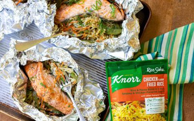 Weeknight Salmon & Rice Foil Packets