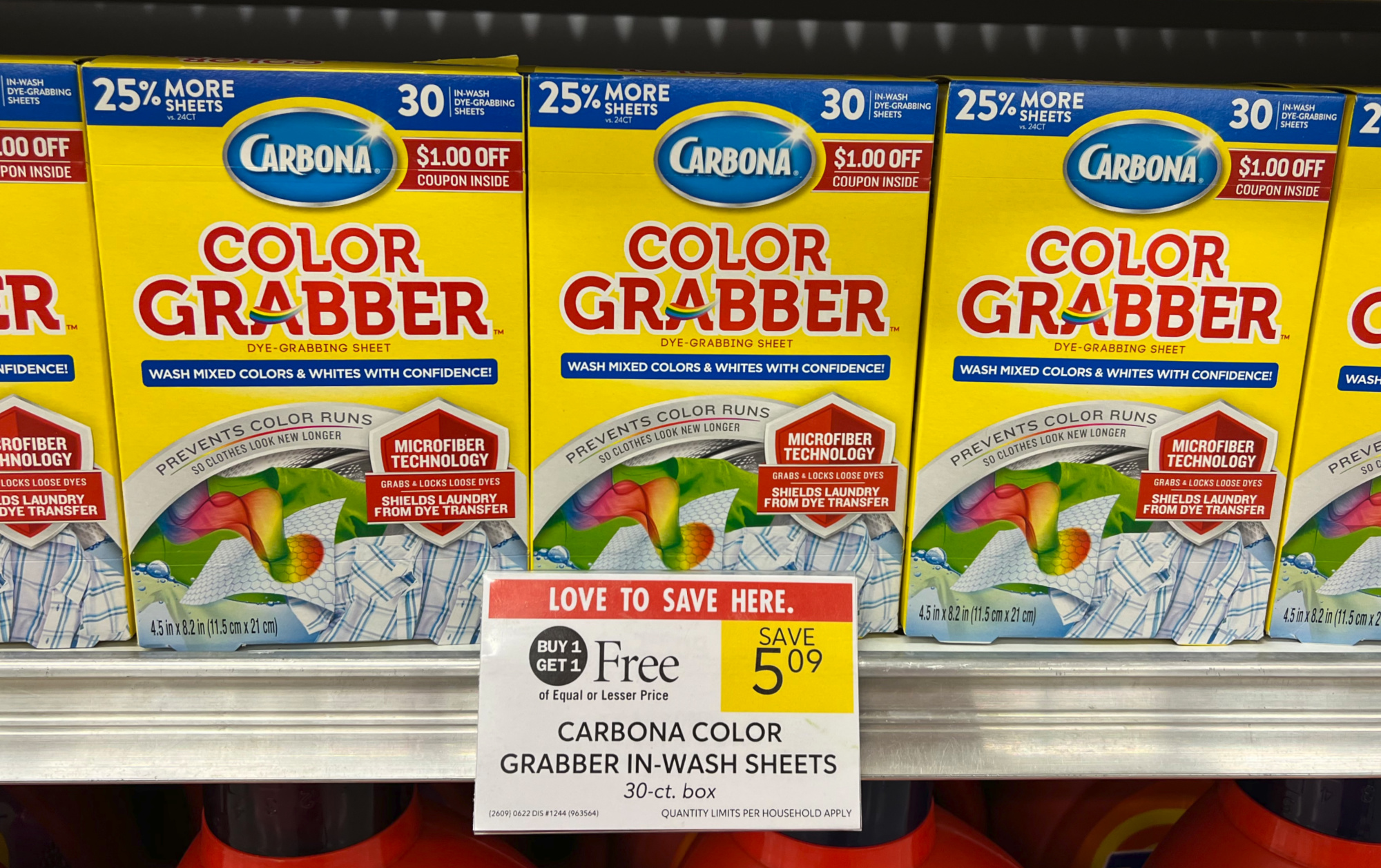 Carbona In-Wash Color Grabber Sheets As Low As $1.45 At Publix