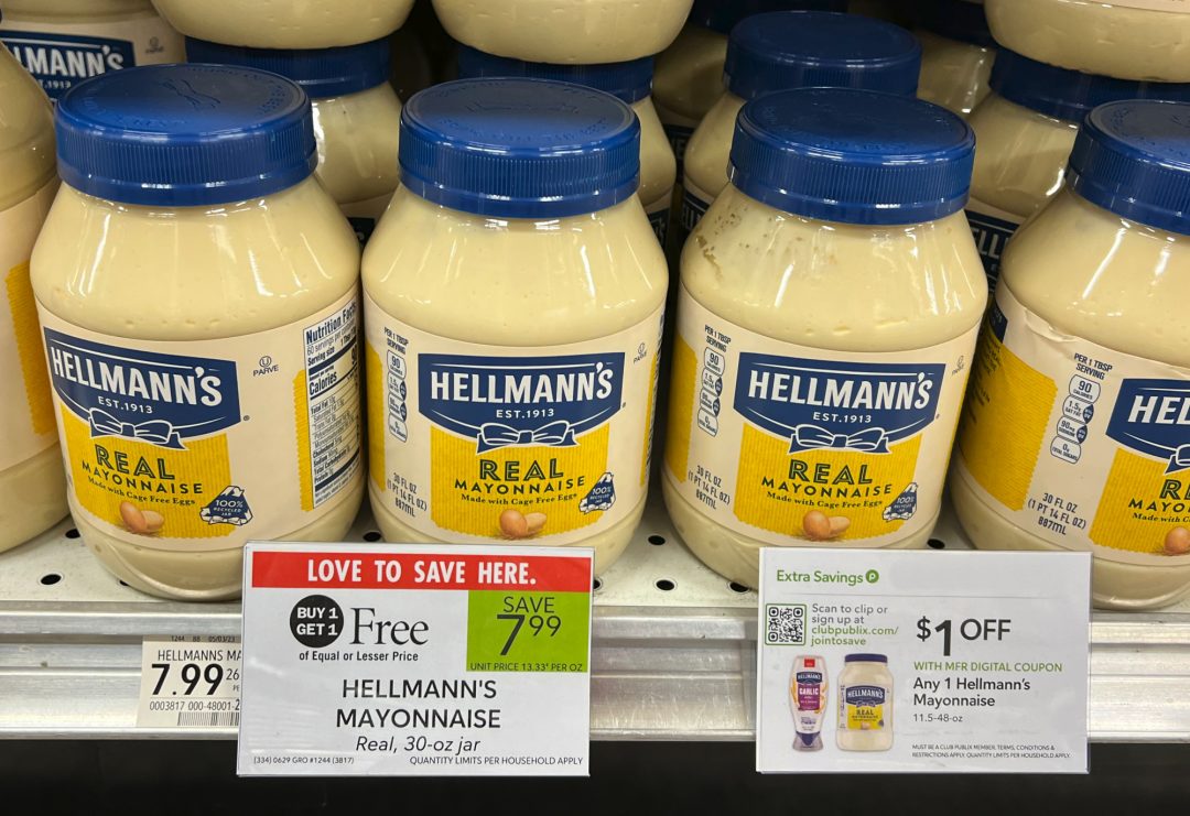 Get Hellmann’s Mayonnaise As Low As $3 At Publix - iHeartPublix