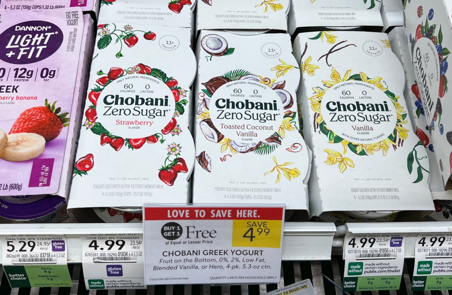 Chobani Zero Sugar Yogurt 4-Pack Just $2 At Publix - iHeartPublix