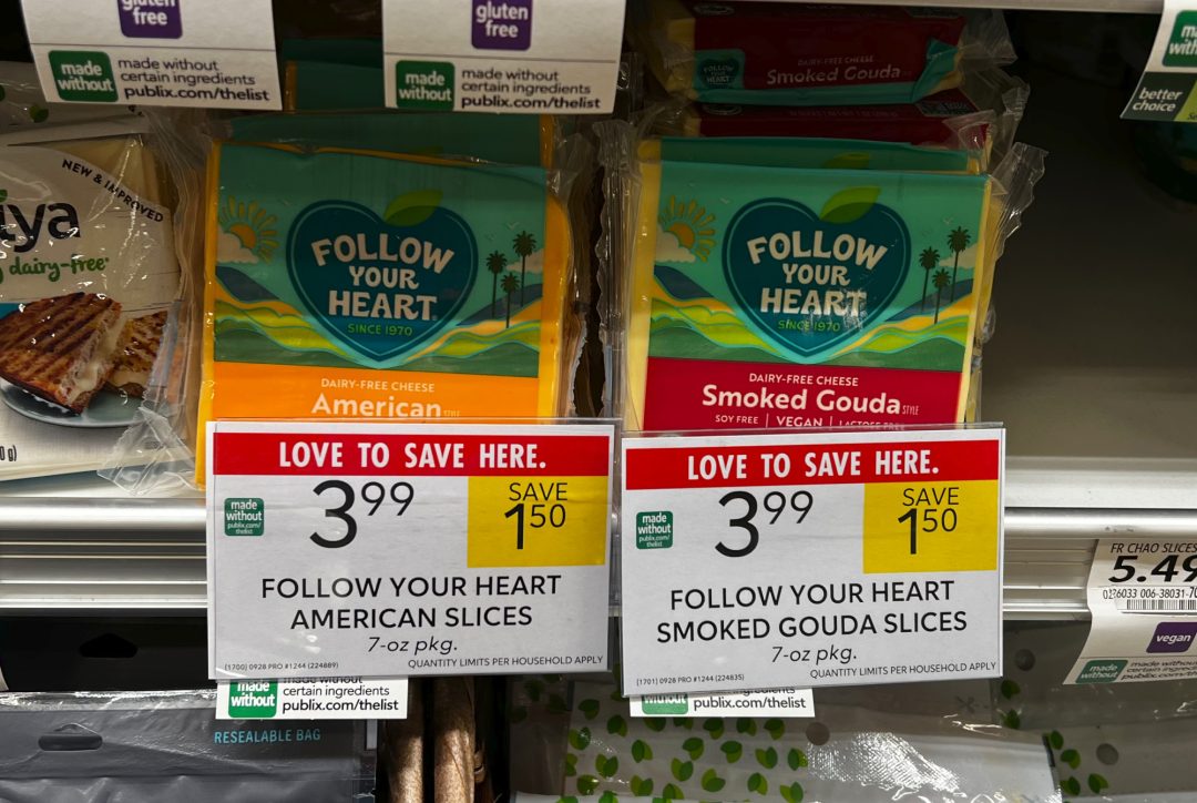 Follow Your Heart Cheese Slices Just 99 At Publix Regular Price 5 49   Follow Your Heart 1080x724 