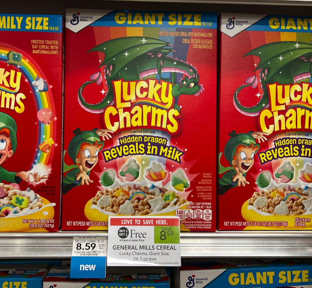 Get The Giant Size Boxes Of General Mills Lucky Charms Cereal As Low As ...