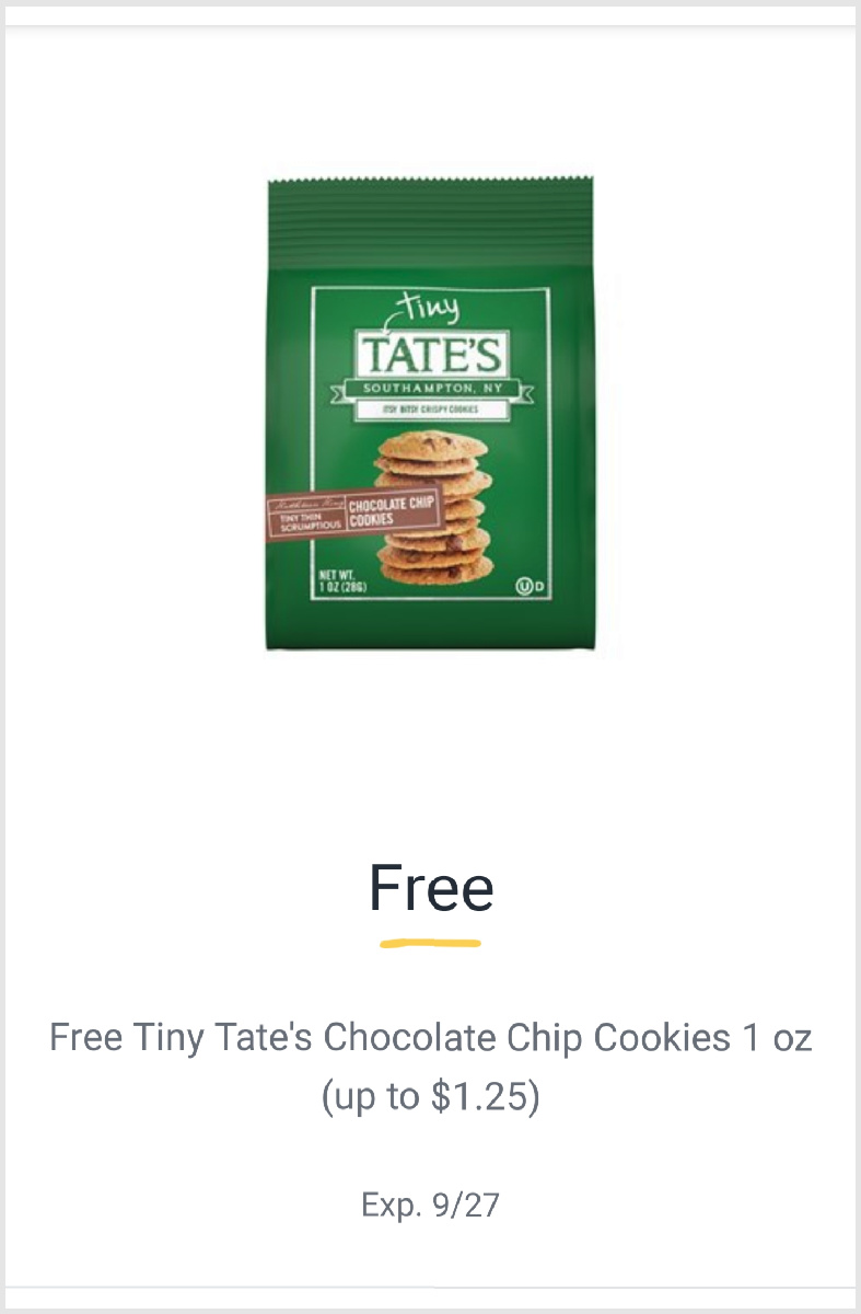 Tiny Tate's Crispy Chocolate Chip Cookies - 1oz Bag