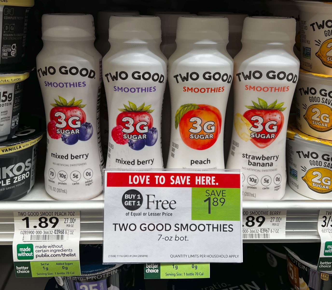 Two Good Smoothies Just 20¢ At Publix - iHeartPublix