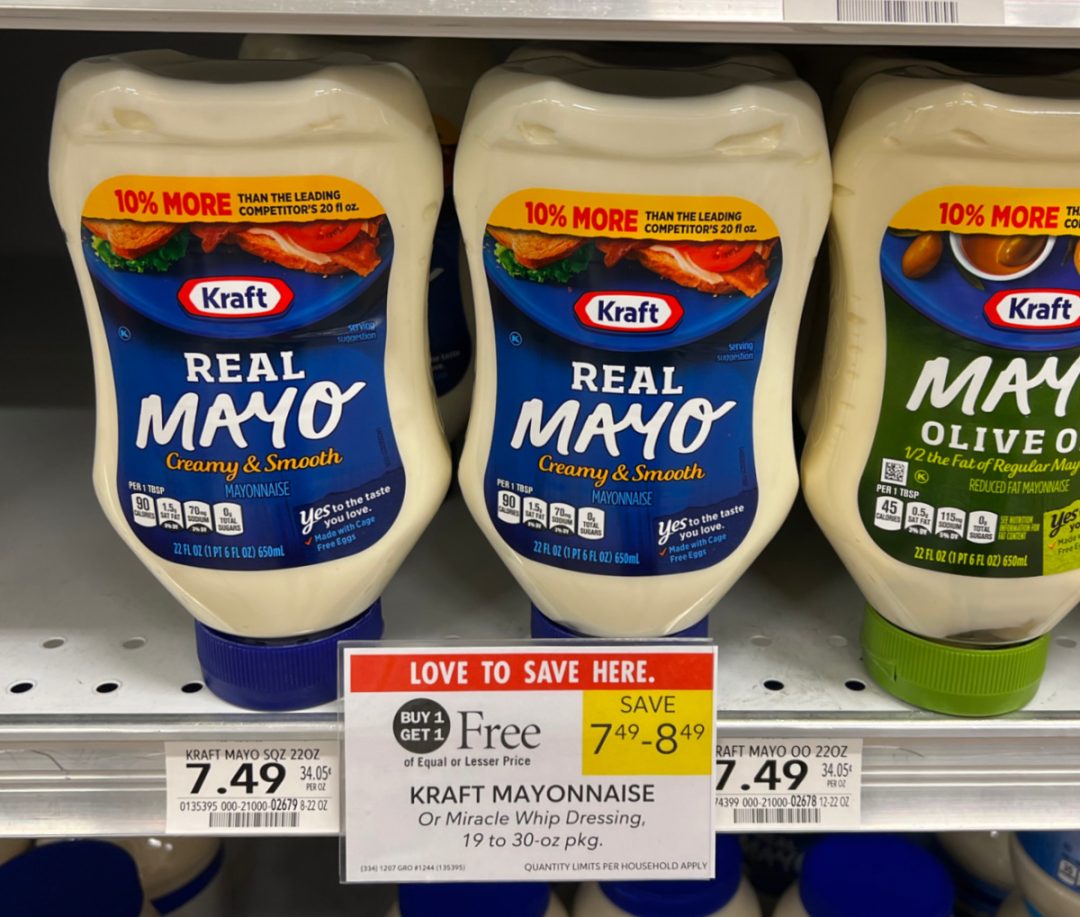 Kraft Mayonnaise As Low As $3 At Publix (Regular Price $7.49 ...