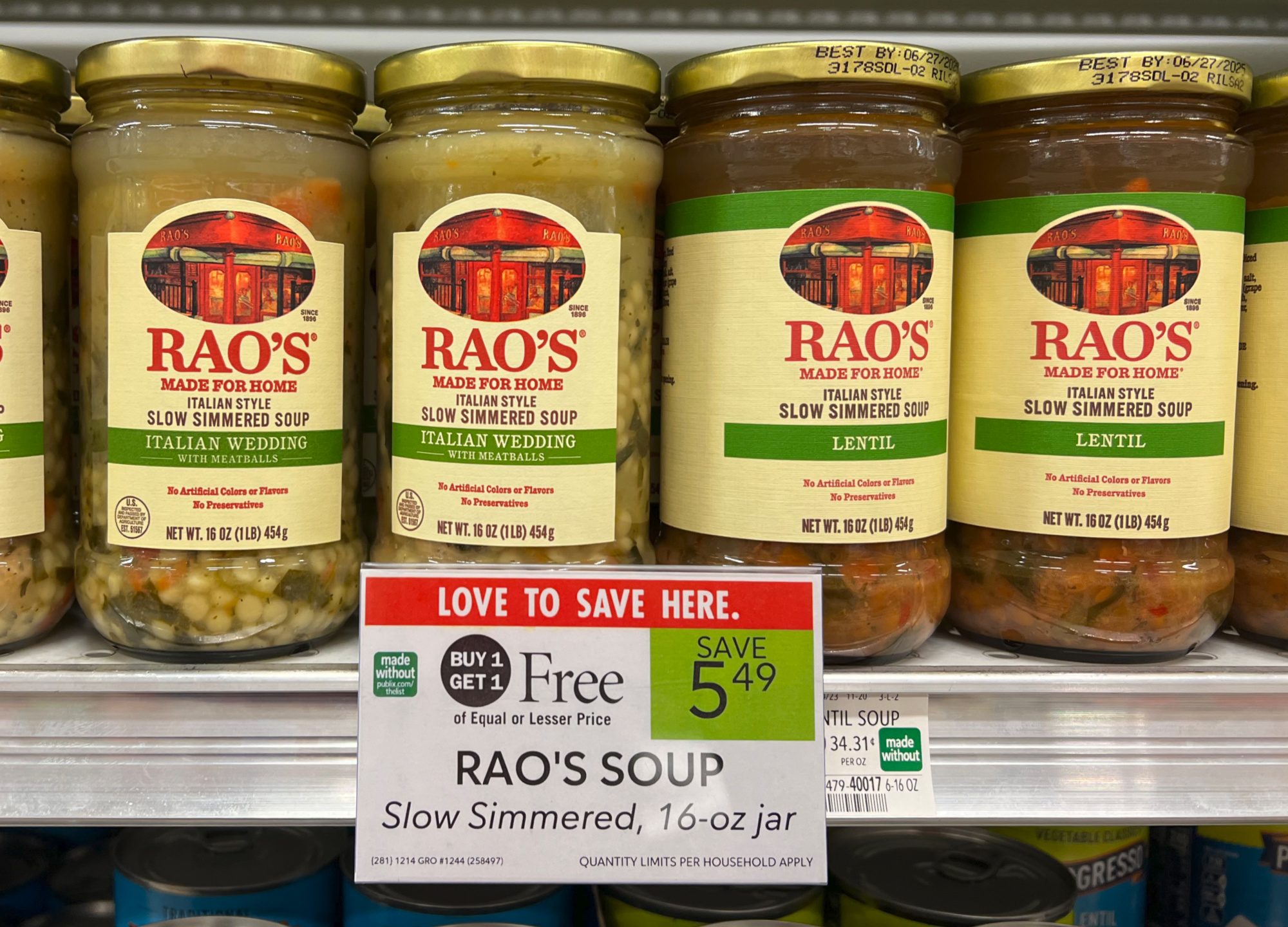 $2.32 Rao's Slow Simmered Soup at Publix :: Southern Savers