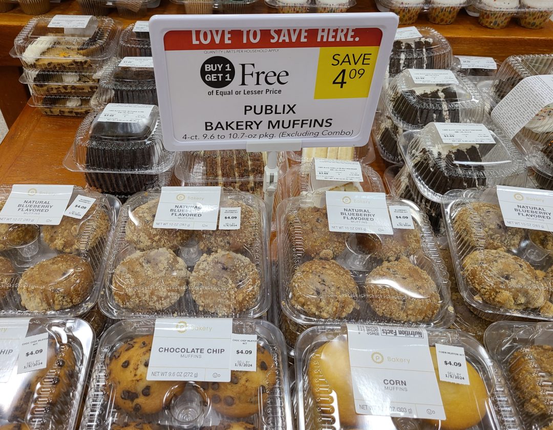 Publix Muffins Are BOGO This Week – Pay $2.05 For The 4-Count Package ...