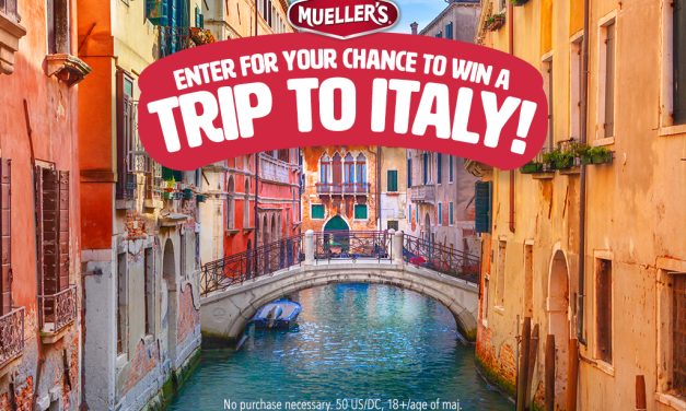 Get Big Savings On Mueller’s Pasta Plus Enter For A Chance To Win A Trip To Italy!