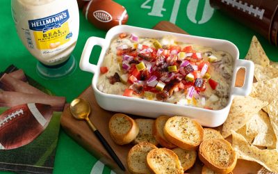 Save $3 On Hellmann’s & Get Ready For Game Day With This Bacon Cheeseburger Dip