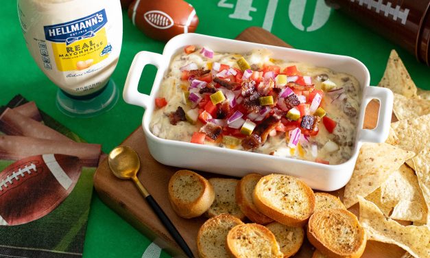 Save $3 On Hellmann’s & Get Ready For Game Day With This Bacon Cheeseburger Dip